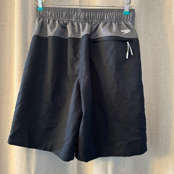 Men’s Speedo Long Swim Trunks. Black and Gray. Size S. - Picture 3 of 7